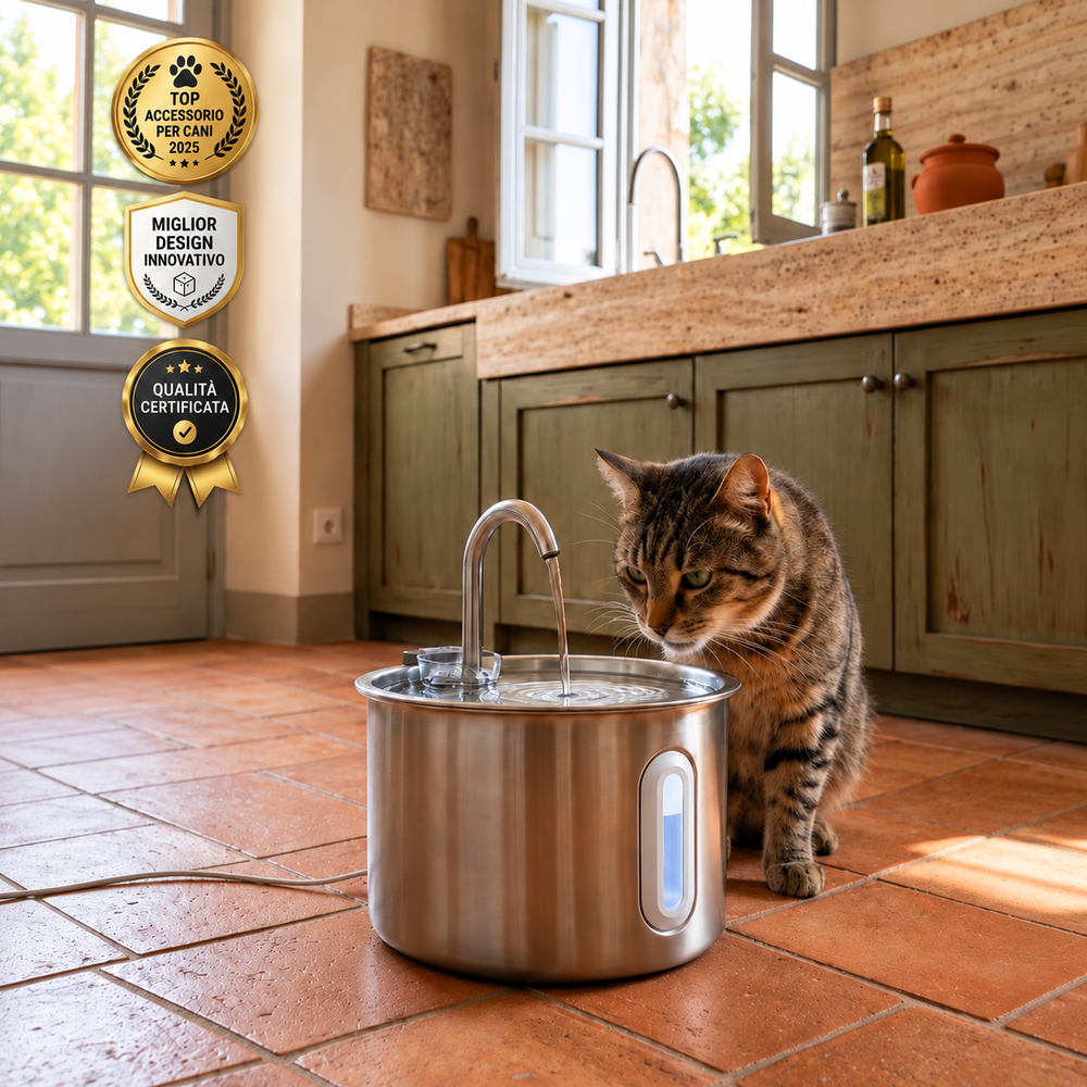 VitaFlow™ – Fontanella in Acciaio Inox per Cani e Gatti