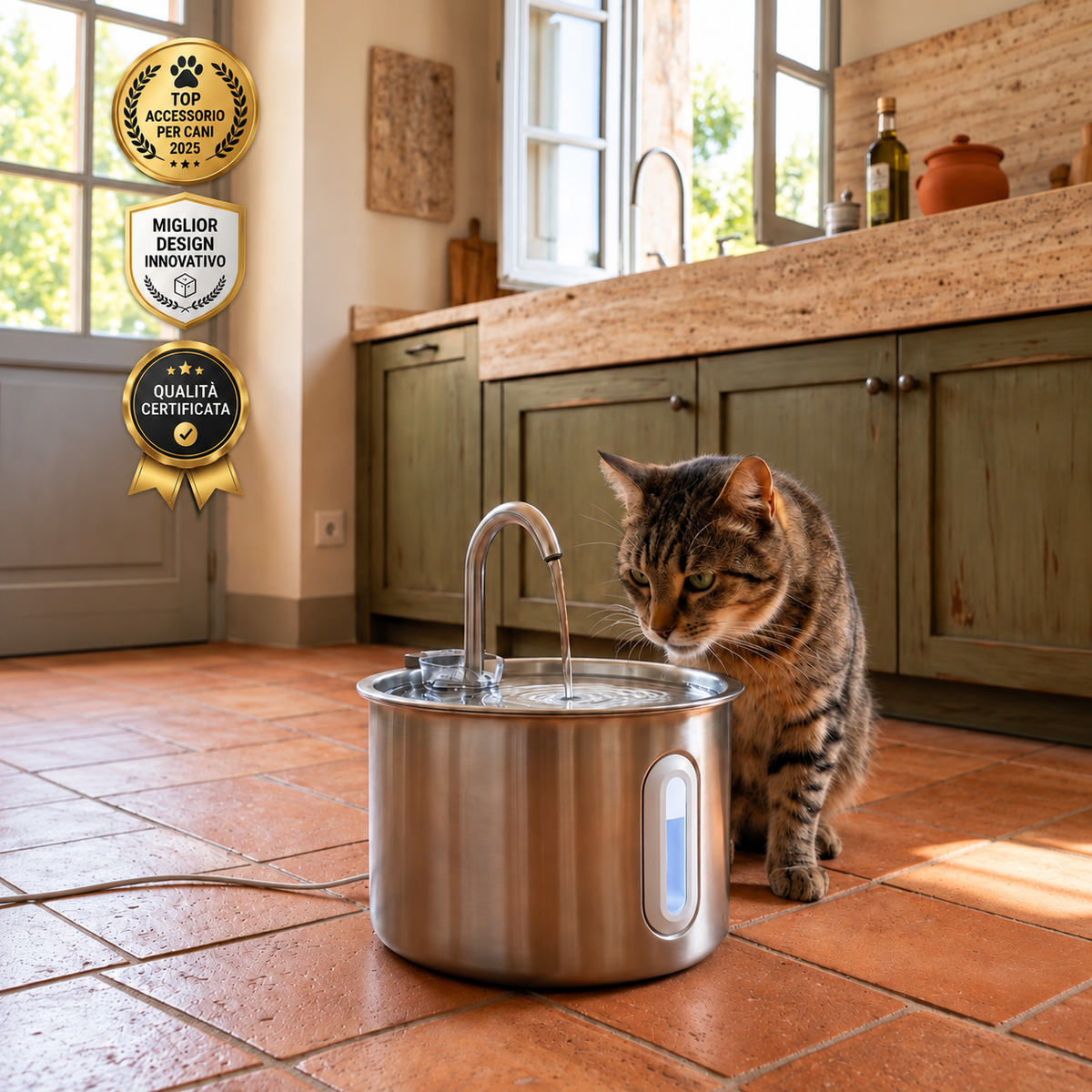 VitaFlow™ – Fontanella in Acciaio Inox per Cani e Gatti
